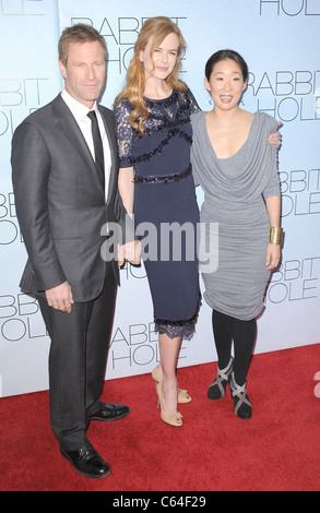 Aaron Eckhart, Nicole Kidman, Sandra Oh at arrivals for RABBIT HOLE Premiere, The Paris Theatre, New York, NY December 2, 2010. Stock Photo