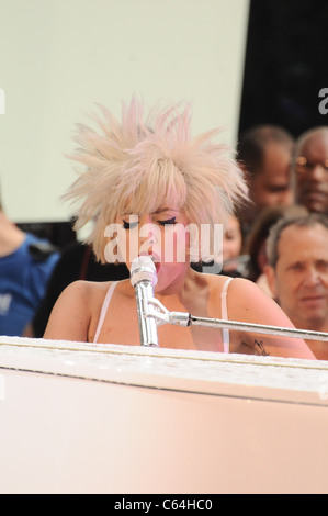 Lady Gaga on stage for NBC Today Show Concert with Lady Gaga, Rockefeller Plaza, New York, NY July 9, 2010. Photo By: Rob Rich/Everett Collection Stock Photo