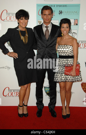 Kris Jenner,Scott Disick, Kourtney Kardashian at arrivals for The Taste of Beverly Hills Wine & Food Festival, The Beverly Hilton hotel, Beverly Hills, CA September 2, 2010. Photo By: Dee Cercone/Everett Collection Stock Photo