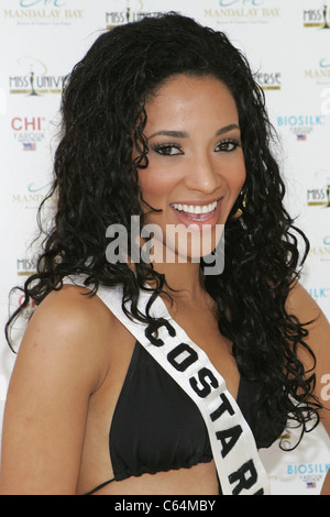 Marva Wright (Miss Costa Rica) at a public appearance for Miss Universe Official Swimsuit Poster Photoshoot, Mandalay Bay Beach, Las Vegas, NV August 12, 2010. Photo By: James Atoa/Everett Collection Stock Photo