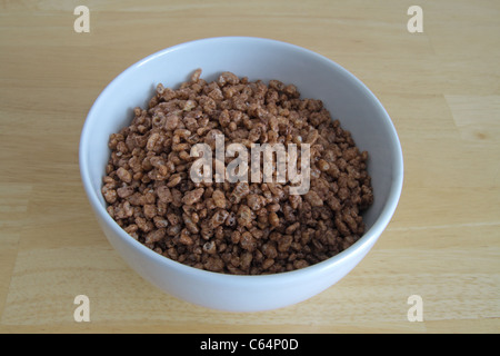 Close Up of a Bowl of Coco Pops Breakfast Cereal Stock Photo