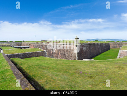 The outer works of the 18thC Fort George, near Inverness, built after the Jacobite rising of 1745, Highland, Scotland, UK Stock Photo
