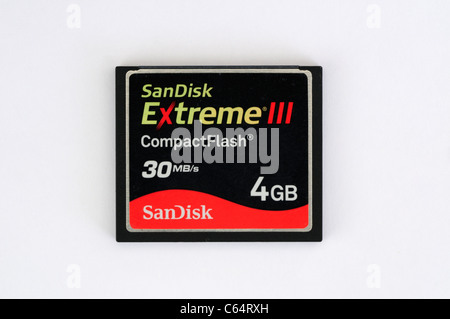 SanDisk Extreme III CF Compact Flash Memory Card Stock Photo