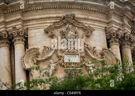 Ornaments and Sculptures in a Sicilian village. Modica, Sicily, Italy, European Union, EU Stock Photo