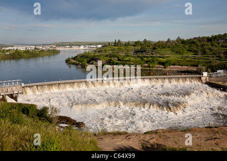 Black Eagle Dam Great Falls Montana dynamited in 1908 after failure of ...