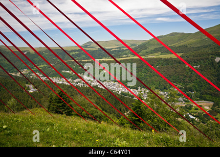 The Land Art work called 'Cardinal', carried out by Robert and Gongora (France). Installation de Land Art intitulée 'Cardinal'. Stock Photo