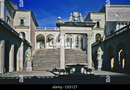 Montecassino abbey. Central cloister. Stock Photo
