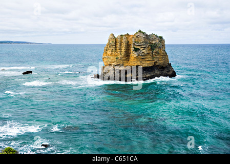 Eagle Rock Off Split Point Great Ocean Road in Southern Ocean at Aireys Inlet Victoria Australia Stock Photo