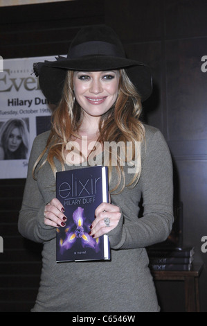 Hilary Duff at in-store appearance for Hilary Duff Book Signing for ELIXIR, Barnes and Noble Book Store at The Grove, Los Angeles, CA October 19, 2010. Photo By: Elizabeth Goodenough/Everett Collection Stock Photo