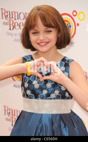 Joey King at arrivals for RAMONA AND BEEZUS Premiere, Madison Square Park, New York, NY July 20, 2010. Photo By: Kristin Callahan/Everett Collection Stock Photo