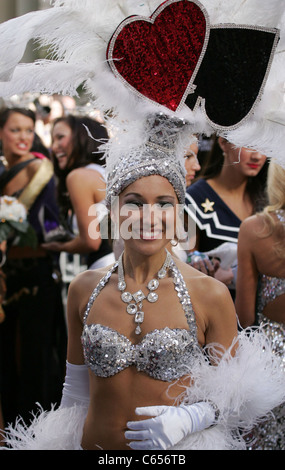 Miss Nevada, Cris Crotz at a public appearance for The Miss America DSW Show Us Your Shoes Parade, Arc de Triomphe at Paris Las Stock Photo