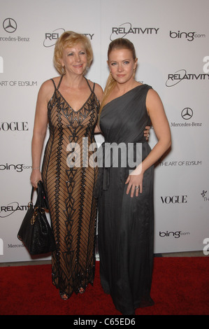 Paula Hart, Melissa Joan Hart at arrivals for The Art of Elysium Fourth Annual Black Tie Charity Gala HEAVEN, The Annenberg Building at the California Science Center, Los Angeles, CA January 15, 2011. Photo By: Michael Germana/Everett Collection Stock Photo