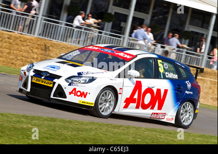 2011 Ford Focus ST BTCC car with driver Tom Chilton at the 2011
