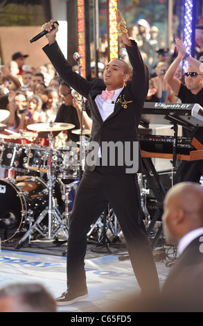Chris Brown at talk show appearance for NBC Today Show Summer Concert Series with Chris Brown, Rockefeller Plaza, New York, NY July 15, 2011. Photo By: Kristin Callahan/Everett Collection Stock Photo