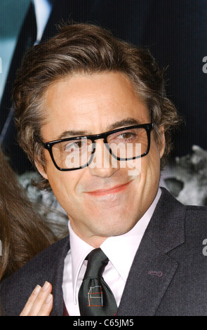 Robert Downey Jr. at arrivals for UNKNOWN Premiere, Village Theatre in Westwood, Los Angeles, CA February 16, 2011. Photo By: Elizabeth Goodenough/Everett Collection Stock Photo