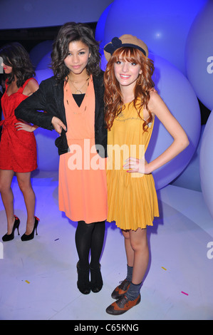 Zendaya, Bella Thorne at a public appearance for Disney Kids and Family Upfront 2011, Gotham Hall, New York, NY March 16, 2011. Stock Photo