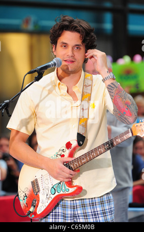 John Mayer on stage for NBC Today Show Concert with John Mayer, Rockefeller Plaza, New York, NY July 23, 2010. Photo By: Gregorio T. Binuya/Everett Collection Stock Photo