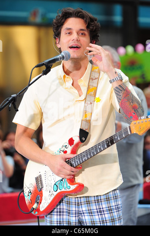 John Mayer on stage for NBC Today Show Concert with John Mayer, Rockefeller Plaza, New York, NY July 23, 2010. Photo By: Gregorio T. Binuya/Everett Collection Stock Photo