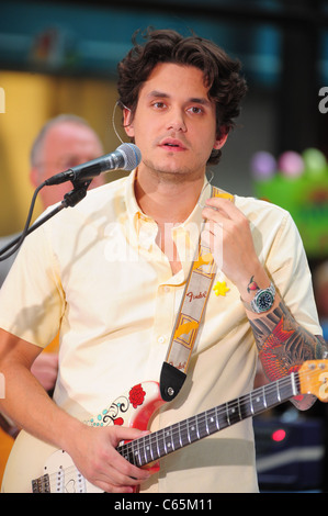 John Mayer on stage for NBC Today Show Concert with John Mayer, Rockefeller Plaza, New York, NY July 23, 2010. Photo By: Gregorio T. Binuya/Everett Collection Stock Photo