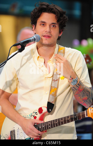 John Mayer on stage for NBC Today Show Concert with John Mayer, Rockefeller Plaza, New York, NY July 23, 2010. Photo By: Gregorio T. Binuya/Everett Collection Stock Photo