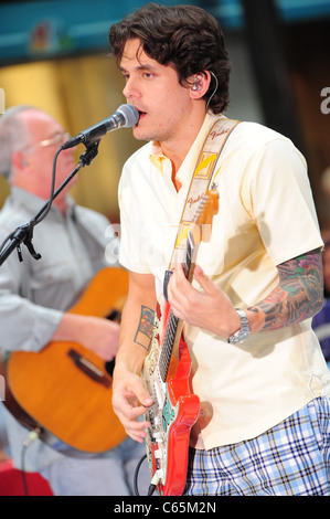 John Mayer on stage for NBC Today Show Concert with John Mayer, Rockefeller Plaza, New York, NY July 23, 2010. Photo By: Gregorio T. Binuya/Everett Collection Stock Photo