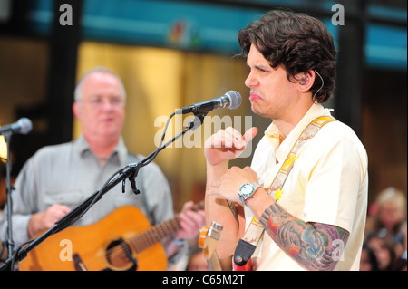 John Mayer on stage for NBC Today Show Concert with John Mayer, Rockefeller Plaza, New York, NY July 23, 2010. Photo By: Gregorio T. Binuya/Everett Collection Stock Photo