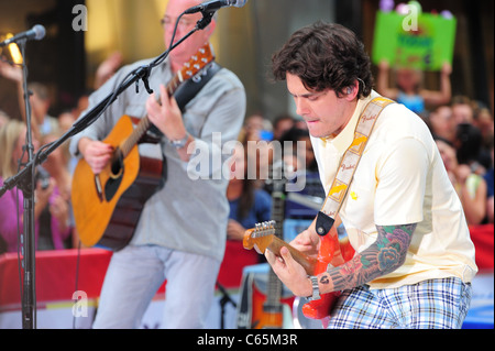 John Mayer on stage for NBC Today Show Concert with John Mayer, Rockefeller Plaza, New York, NY July 23, 2010. Photo By: Gregorio T. Binuya/Everett Collection Stock Photo