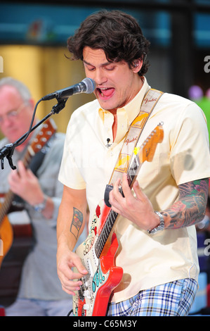 John Mayer on stage for NBC Today Show Concert with John Mayer, Rockefeller Plaza, New York, NY July 23, 2010. Photo By: Gregorio T. Binuya/Everett Collection Stock Photo