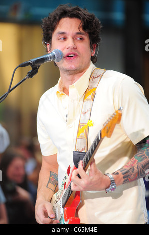 John Mayer on stage for NBC Today Show Concert with John Mayer, Rockefeller Plaza, New York, NY July 23, 2010. Photo By: Gregorio T. Binuya/Everett Collection Stock Photo