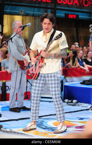 John Mayer on stage for NBC Today Show Concert with John Mayer, Rockefeller Plaza, New York, NY July 23, 2010. Photo By: Gregorio T. Binuya/Everett Collection Stock Photo