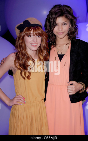 Bella Thorne, Zendaya at a public appearance for Disney Kids and Family Upfront 2011, Gotham Hall, New York, NY March 16, 2011. Stock Photo