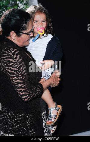 Valentina Paloma Pinault (R) and her nanny enter their Upper East Side hotel out and about for CELEBRITY CANDIDS - WEDNESDAY, , Stock Photo