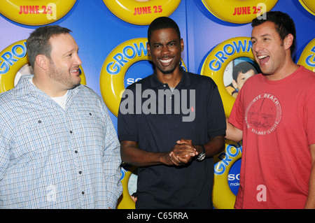 Kevin James, Chris Rock, Adam Sandler at arrivals for GROWN UPS Premiere, The Ziegfeld Theatre, New York, NY June 23, 2010. Photo By: Desiree Navarro/Everett Collection Stock Photo