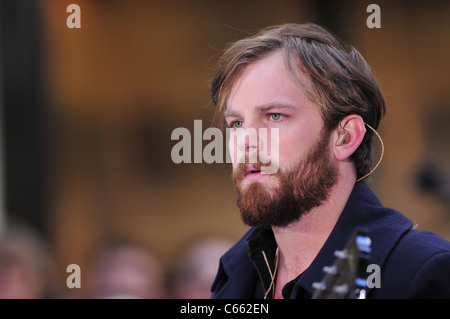 Caleb Followill on stage for NBC Today Show Concert with Kings of Leon, Rockefeller Plaza, New York, NY November 24, 2010. Photo By: William D. Bird/Everett Collection Stock Photo