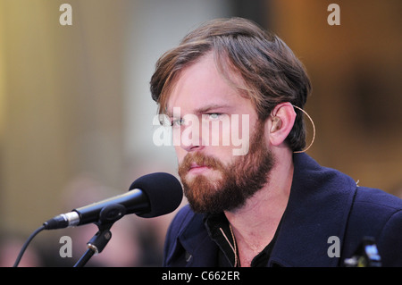 Caleb Followill on stage for NBC Today Show Concert with Kings of Leon, Rockefeller Plaza, New York, NY November 24, 2010. Photo By: William D. Bird/Everett Collection Stock Photo