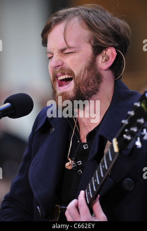 Caleb Followill on stage for NBC Today Show Concert with Kings of Leon, Rockefeller Plaza, New York, NY November 24, 2010. Photo By: William D. Bird/Everett Collection Stock Photo