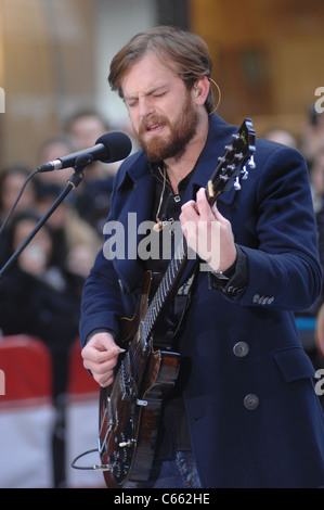 Caleb Followill on stage for NBC Today Show Concert with Kings of Leon, Rockefeller Plaza, New York, NY November 24, 2010. Photo By: William D. Bird/Everett Collection Stock Photo