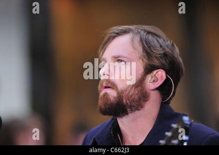 Caleb Followill on stage for NBC Today Show Concert with Kings of Leon, Rockefeller Plaza, New York, NY November 24, 2010. Photo By: William D. Bird/Everett Collection Stock Photo