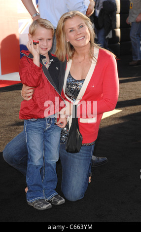 Alison Sweeney, son Benjamin Edward Sanov at arrivals for CARS 2 World Premiere, El Capitan Theatre, Los Angeles, CA June 18, 2011. Photo By: Elizabeth Goodenough/Everett Collection Stock Photo