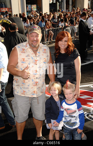 Larry the Cable Guy, Cara Whitney at arrivals for CARS 2 World Premiere, El Capitan Theatre, Los Angeles, CA June 18, 2011. Photo By: Michael Germana/Everett Collection Stock Photo