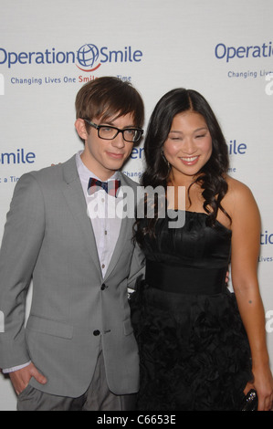 Kevin McHale, Jenna Ushkowitz at arrivals for Operation Smile's 9th Annual Smile Gala, Beverly Hilton Hotel, Beverly Hills, CA September 24, 2010. Photo By: Michael Germana/Everett Collection Stock Photo