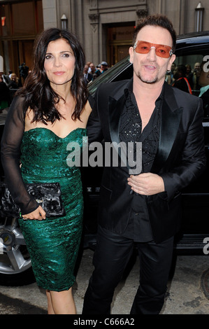 Ali Hewson, Bono, enter the Foxwoods Theater for the opening night of 'Spiderman: Turn Off the Dark' out and about for CELEBRITY CANDIDS - TUE, , New York, NY June 14, 2011. Photo By: Ray Tamarra/Everett Collection Stock Photo