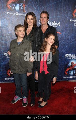 Presley Gerber, Kaya Gerber, Cindy Crawford, Randy Gerber in attendance for Spider-Man: Turn Off The Dark Opening Night on Broadway, The Foxwoods Theatre, New York, NY June 14, 2011. Photo By: Rob Rich/Everett Collection Stock Photo