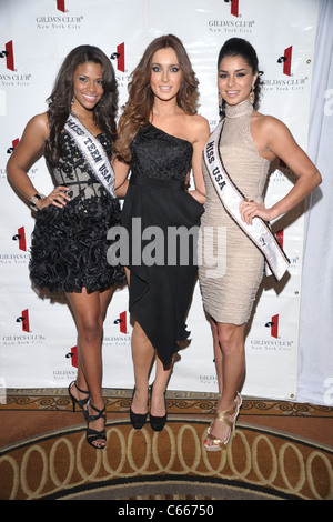 Miss Teen USA 2010 Kamie Crawford, Miss Ireland 2010 Rozanna Purcell , Miss USA 2010 Rima Fakih in attendance for Gilda's Club New York City's 15th Anniversary Benefit Gala, Pierre Hotel, New York, NY November 18, 2010. Photo By: Rob Rich/Everett Collection Stock Photo