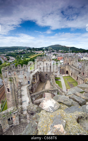 Conwy Castle in Conwy, North Wales Stock Photo