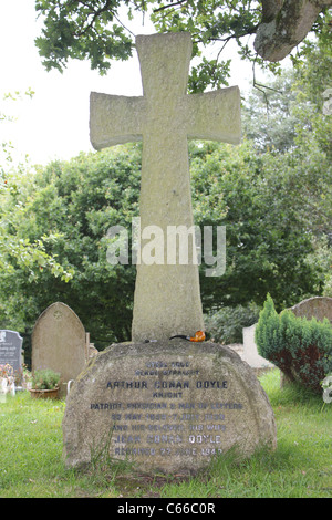 Sir Arthur Conan Doyle's grave Stock Photo