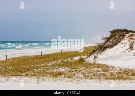 Beach and sand dunes at Topsail State Park and Nature Preserve on the Florida 'Emerald Coast' - at Santa Rosa Beach near Destin, Florida. Stock Photo