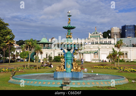 Friends Fountain by Victorian Pavilion, Torquay, Tor Bay, Devon, England, United Kingdom Stock Photo