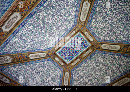 Turkey, Istanbul, Topkapi Palace Museum, Ceiling of the Summer Pavilion also known as Circumcision Room Stock Photo