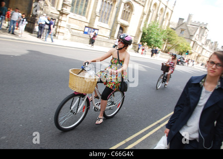 cyclists in Oxford United Kingdom Stock Photo